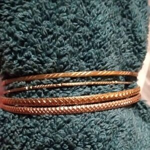 Chic Gold-Tone Bangle Bracelet Set